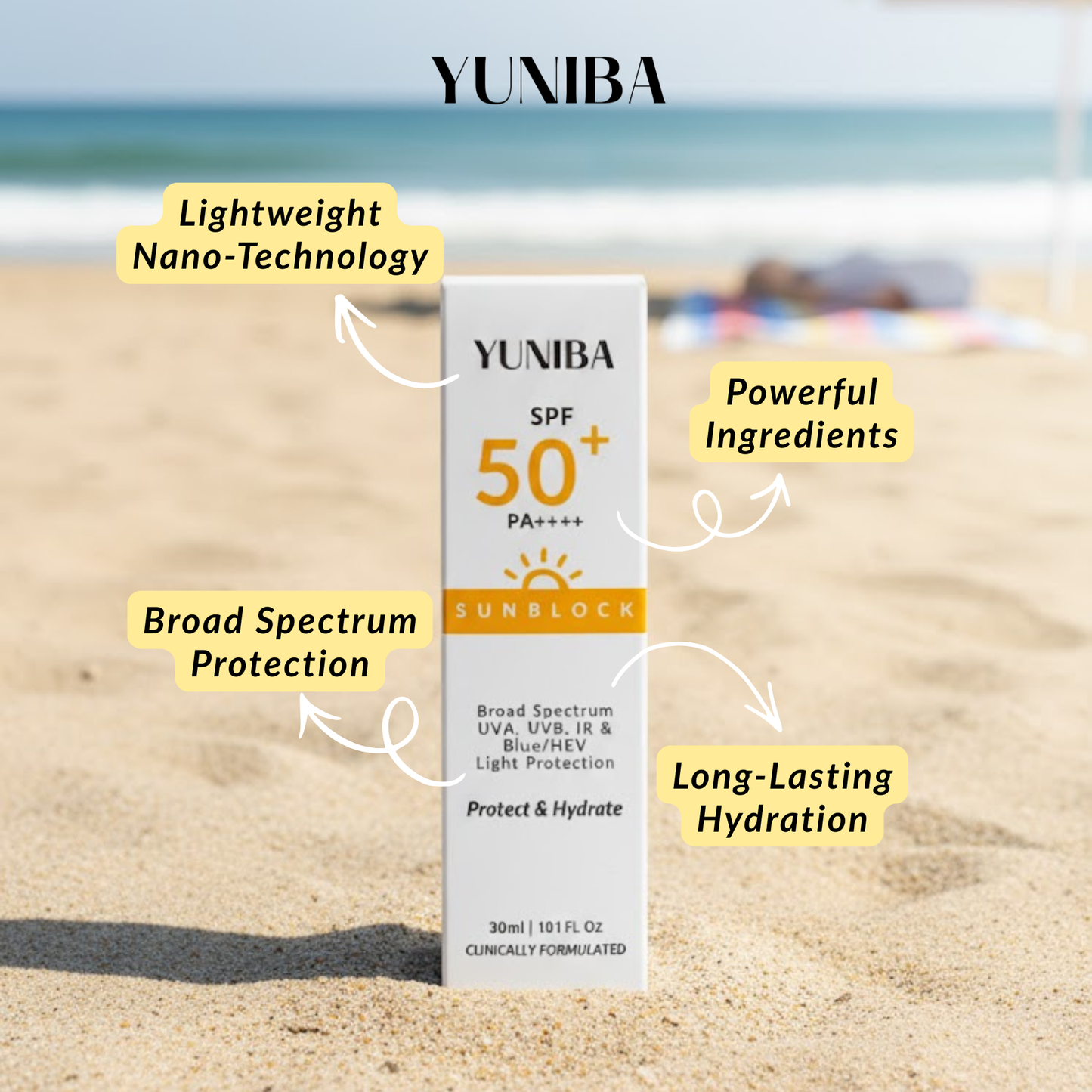 SUNBLOCK SPF50 PA++++ (30ML) - Skin Soothing & Cell Regeneration